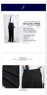 JEJE Dark Gray Solid 2 Pleats Mens Dress Pants 38 X 34  