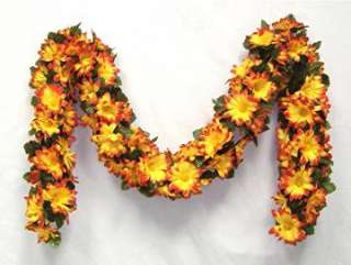 ORANGE Daisy Garland Wedding Arch Decor Silk Flower  