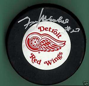 Frank Mahovlich Autographed Detroit Red Wings Puck  