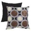 Avington Toss Pillow   Set of 2   Brown Cream Circles (Small)