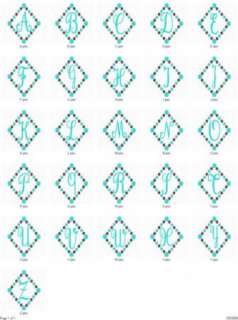 DIAMOND DOT SCRIPT MONOGRAM EMBROIDERY MACHINE DESIGNS  