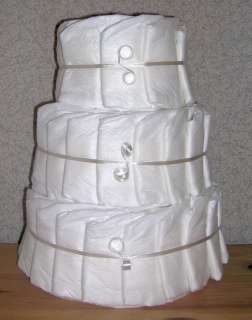 ELITE UNDECORATED DIAPER CAKE ~ GIFTS BY JAYDE  