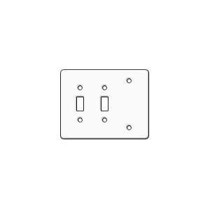  Contemporary Unfinished Maple   2 Toggle/1 Blank Wallplate 