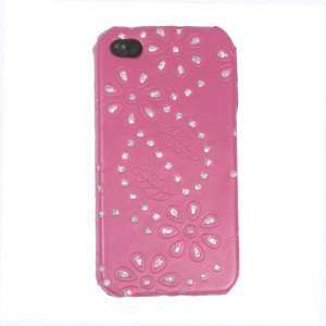    Pink Floral Diamonds Cover for 4G iPhone Cell Phones & Accessories