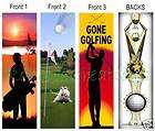 GOLF BOOKMARKS GONE GOLFING ball clubs Nice Book Gift