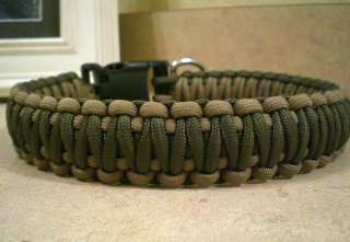 Survival Inspired Paracord Dog Collar made of 550 Paracord Custom 