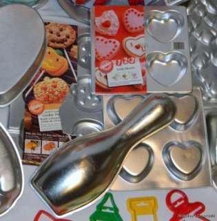   Lot 16 Cake Pans & 17 Cookie Cutters Dora Spiderman & More  