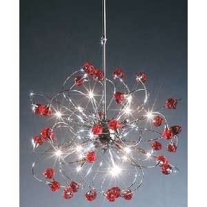 Twister Rosy 818 Chandelier   crystal clear, rustic gold, 110   125V 