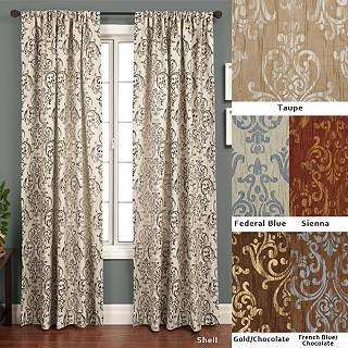   Crinkle Jacquard Taupe Gold 120 Inch Curtain Panel Home Decor  