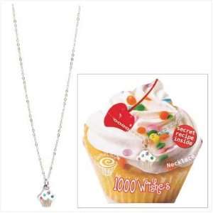   1000 Wishes Cupcake Pendant Necklace with Swarovski Crystal Jewelry