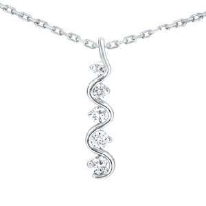   CUT  Diamonds Pendants Necklaces in 14kt White Gold Jewelry