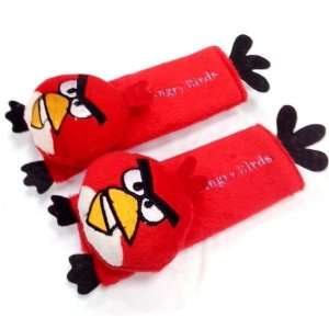  Red Angry Bird Plush Seat Belt Cover Shoulder Pad Cushion 