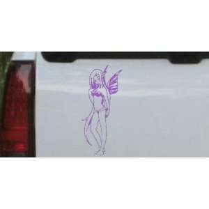 Cute Pixie Fairy Bikini Car Window Wall Laptop Decal Sticker    Purple 