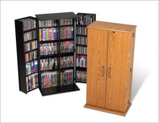 CD DVD Media Storage Cabinet Rack w/ Lock Shelf  
