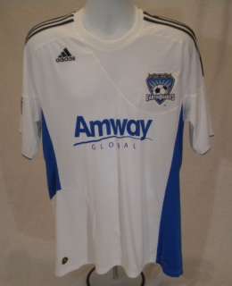 San Jose Earthquakes Away Jersey $70 Adidas Mens L XL  