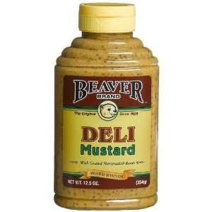 Beaver Brand Deli Mustard, 12.5 Ounce Squeezable Bottles (Pack of 8 