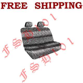   New Snow Leopard Black and White Bench Seat Cover for Car / Truck