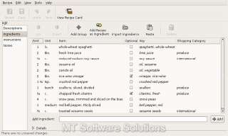The Recipe Recipes Manager Organizer Database Software  