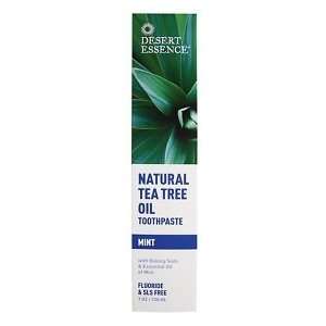 com Desert Essence Natural Tea Tree Oil Toothpaste Mint   6.25 ounces 