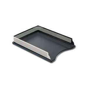   Distinctions Self Stacking Letter Desk Tray, Metal, Black ROLE23565
