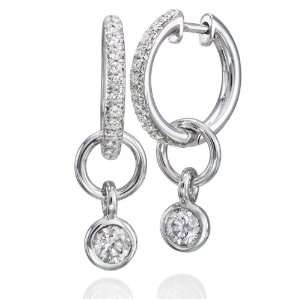 Diamond Earrings in 14K Gold / White   IGI Certified, Round, 1.88 