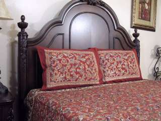 Luxury Cotton Indian Bedding Beautiful Floral 3P Elegant Designer Bed 