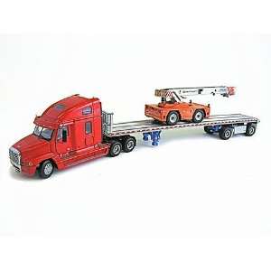   Flatbed and Shuttlelift Crane Red Diecast Model Truck Toys & Games