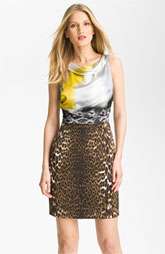 Elie Tahari Beverly Mixed Print Dress $448.00