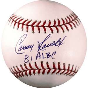 Carney Lansford Autographed Baseball   ML Inscribed 81 AL BC