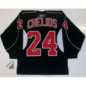 Chris Chelios Detroit Red Wings Black Rbk Jersey   X Large