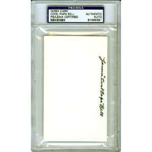  James Cool Papa Bell Autographed Index Card PSA/DNA 