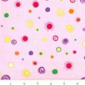   Frogs & Friends Dots Pink Fabric By The Yard Arts, Crafts & Sewing