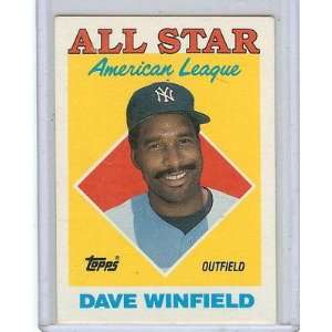  1988 TOPPS DAVE WINFIELD #392, ALL STAR, NEW YORK YANKEES 