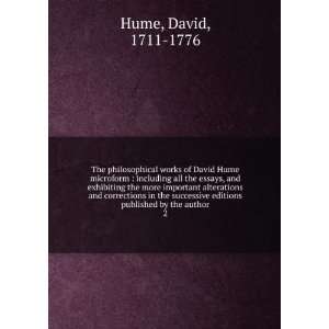  The philosophical works of David Hume microform 