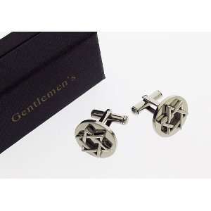  Stainless Steel Star of David Cufflinks 