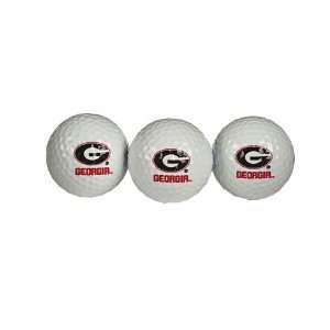Georgia Bulldogs NCAA Logo Golf Balls   Sleeve of 3  