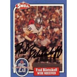 Fred Biletnikoff 1988 Swell Hof Autograph #141 Jsa