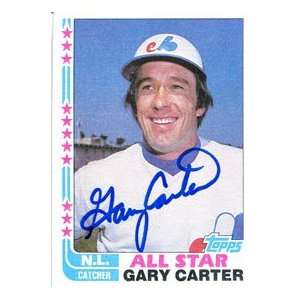 Gary Carter Autographed 1982 Topps Card