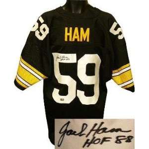 Jack Ham Autographed Jersey   Black Prostyle HOF88   Autographed NFL 