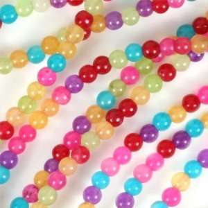  4mm Multi Color Dyed Jade Round Beads Arts, Crafts 