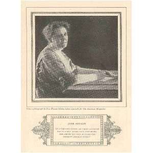  1911 Print Jane Addams of Hull House Chicago Everything 