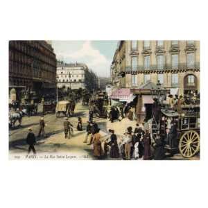   La Rue Saint Lazare Premium Giclee Poster Print by John Gilbert, 18x24