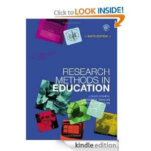   in Education, Sixth Edition Keith Morrison  Kindle Store