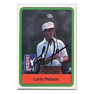 Larry Nelson Autographed/Signed PGA Tour Card