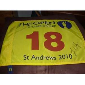  Louis Oosthuizen Signed British Open St. Andrews Flag 