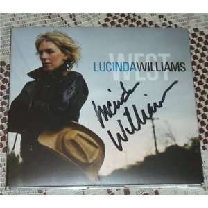  Legandary Lucinda Williams SIGNED West CD COA Proof 