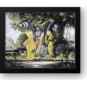  Simpsons   Homer and Marge (postercard) 14x12 Framed Art 