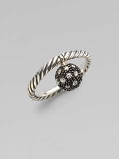 David Yurman   Diamond & Black Rhodium Pavé Ball Ring
