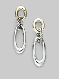 David Yurman   Sterling Silver & 18K Yellow Gold Link Earrings   Saks 