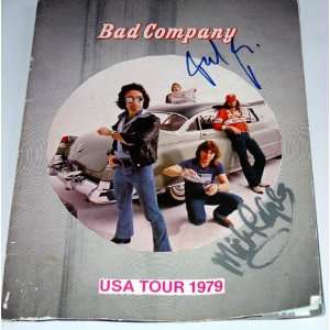  Bad Company Autographed Signed 1979 Tour Program 